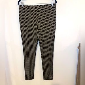 Focus 2000 geometric stretch pants, sz 10